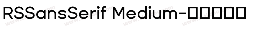 RSSansSerif Medium字体转换